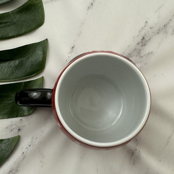 Disney Store Minnie Mouse Oversize Coffee Mug Red White Polka Dot Cute Cup - Picture 4 of 5